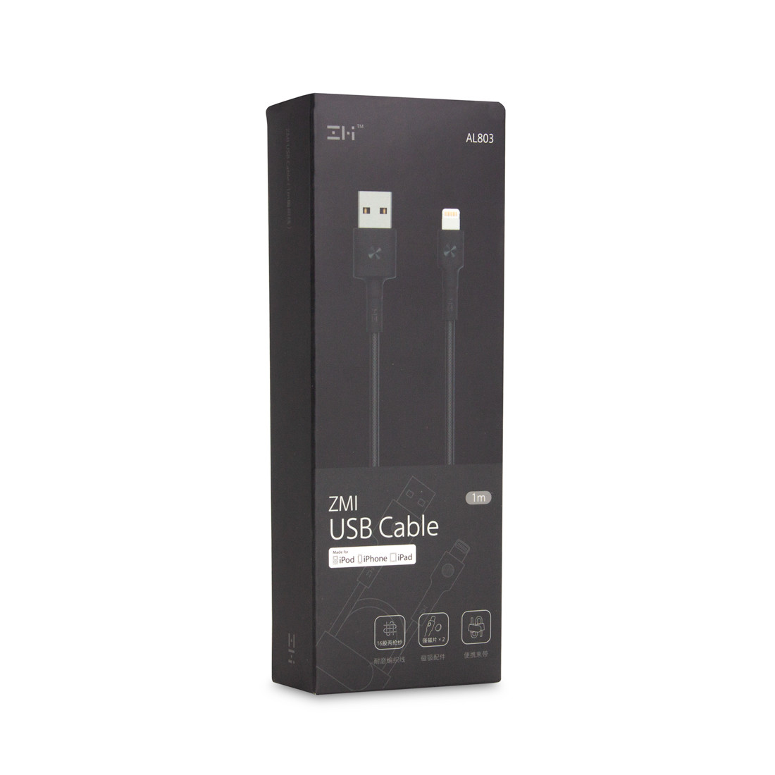 Xiaomi ZMI AL803/AL805 Интерфейсный Кабель USB/Lightning MFi 100 см Черный - фото 2 - id-p70614894