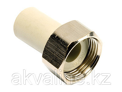 Пластмассовый штуцер Wavin Ekoplastik PPR с перекидной гайкой, G 3/4", d 20 SHM02025XX