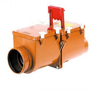 2-х камерный канализационный затвор с ручной фиксацией одной заслонки в закрытом положении HL710.2-720.2
