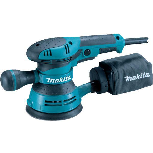 Эксцентриковая шлифовальная машина Makita BO5040. Диаметр рабочей поверхности – 125 мм.