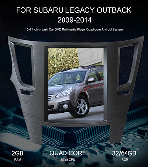 Subaru Outback /Legacy 2009-2013 tesla style 2+32 Gb, фото 2