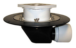 Воронка для эксплуатируемой кровли, с теплоизоляцией, с фланцем из нержавеющей стали