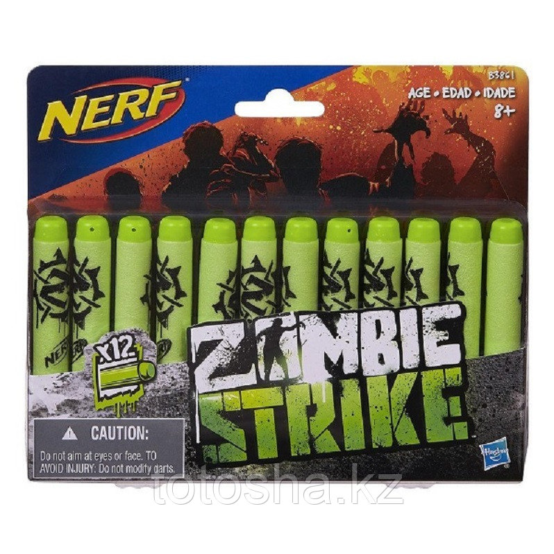 Nerf Zombie Strike Darts х 12 Зомби Стрелы 12 штук B3861