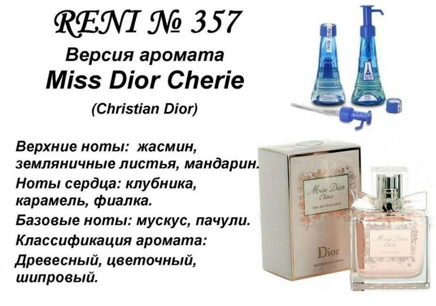 Аромат направление miss dior cherie (christian dior) 100мл