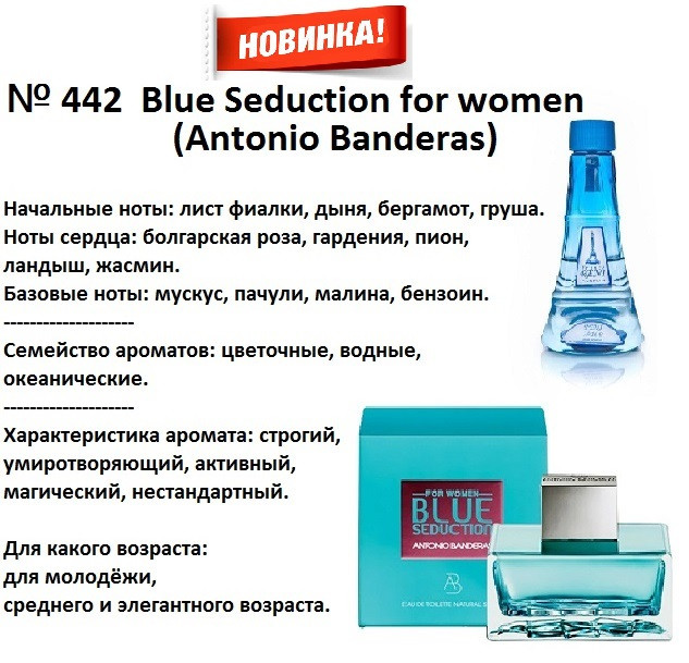 Аромат направление blue seduction for women (a.banderas) 100мл