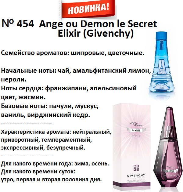 Аромат направление givenchy ange ou demon le secret elixir 100мл