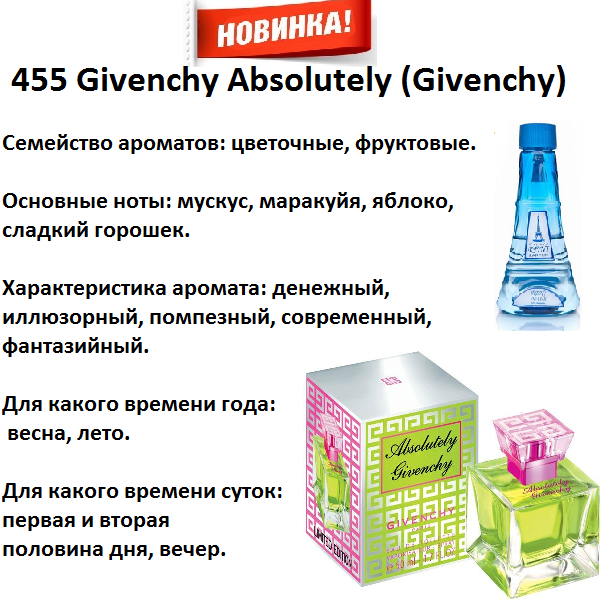Аромат направление givenchy absolutely (givenchy) 100мл