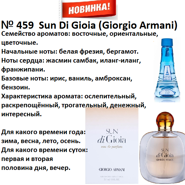 Аромат направление sun di gioia (giorgio armani) 100мл