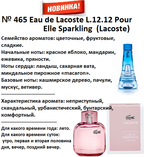 Аромат направление pour elle sparklingl (lacoste) 100мл