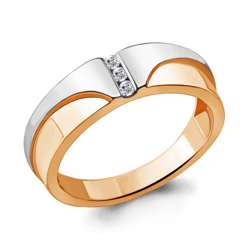 Кольцо из серебра с фианитом Aquamarine 68536А.6