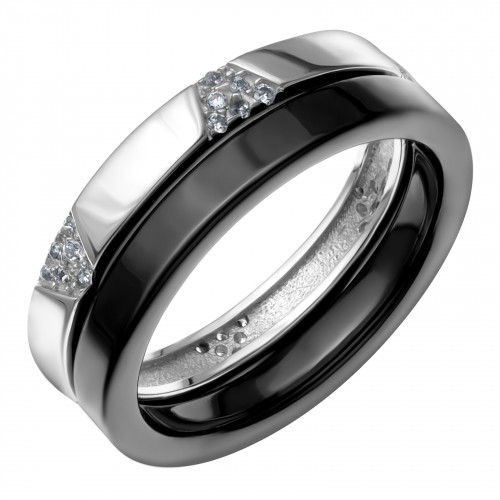 Серебряное кольцо с керамикой Teosa CR-2495-B
