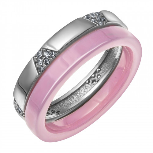 Серебряное кольцо с керамикой Teosa CR-2495-P