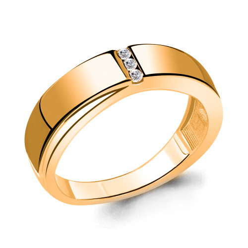 Кольцо из серебра с фианитом Aquamarine 68535А.6