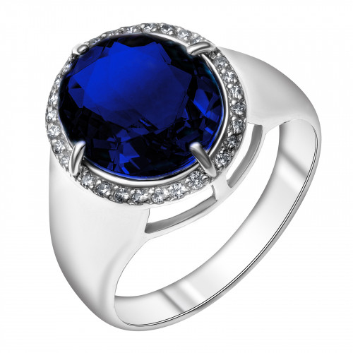 Серебряное кольцо с фианитом Teosa 100-1224-SP размеры - 18,5