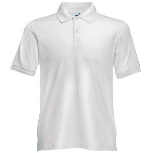 Поло "Slim Fit Polo", белый_S, 97% х/б, 3% эластан, 210 г/м2