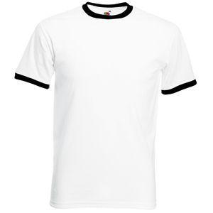 Футболка "Ringer T", белый с черным_S, 100% х/б, 160 г/м2