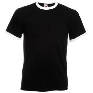 Футболка "Ringer T", белый с черным_S, 100% х/б, 160 г/м2