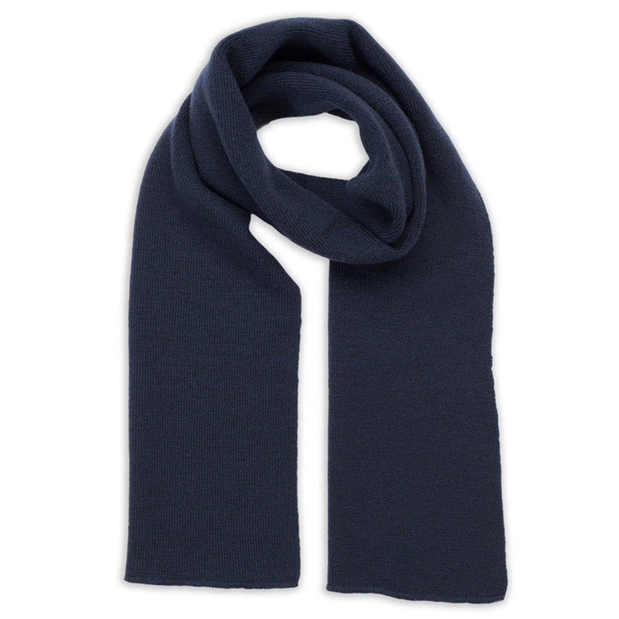 Шарф вязаный двойной "WIND SCARF"_серый,100% акрил
