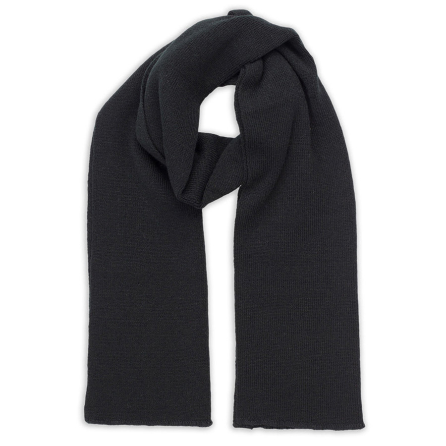 Шарф вязаный двойной "WIND SCARF"_серый,100% акрил