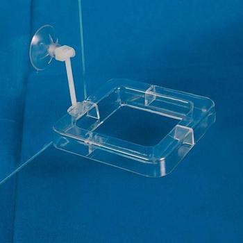 Пластиковая кормушка для рыб. Квадратная.. 7 × 7 cm