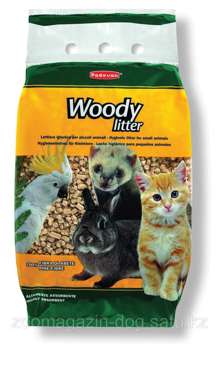 Padovan Наполнитель WOODY litter древесный наполнитель д/кошек,птиц и мелких домашних животных (5кг/10л)