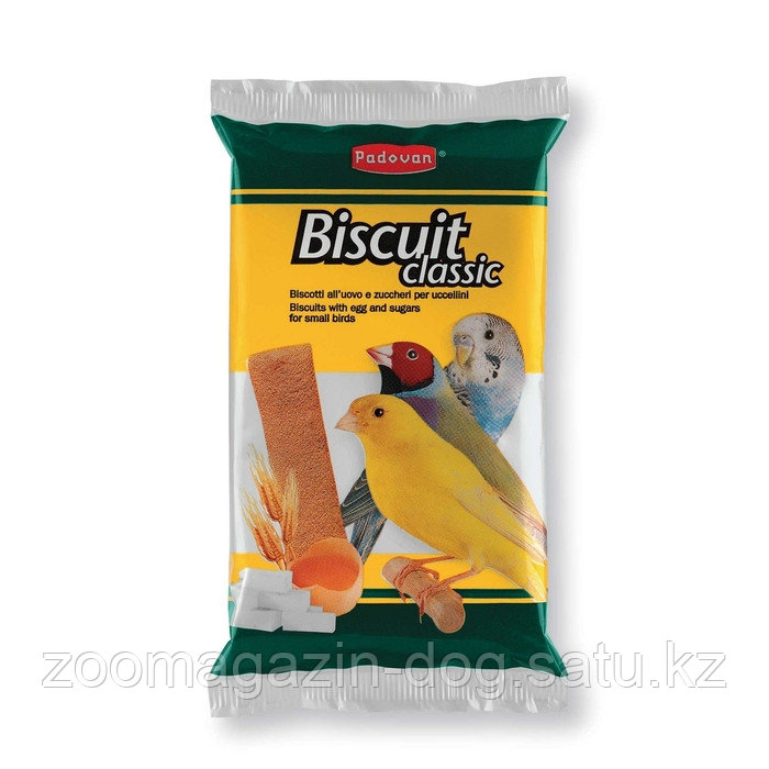 Padovan BISCUIT CLASSIC бисквиты сладкие/яичные для декоративных птиц, 30гр