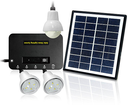 Светильник на солнечной батарее 4W Solar Kit with 3 Led Lights, фото 2