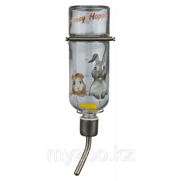 Механическая стеклянная поилка Honey & Hopper .Объем 125 мл.