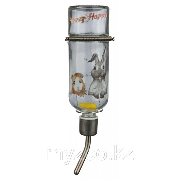 Механическая стеклянная поилка Honey & Hopper .Объем 250 мл.