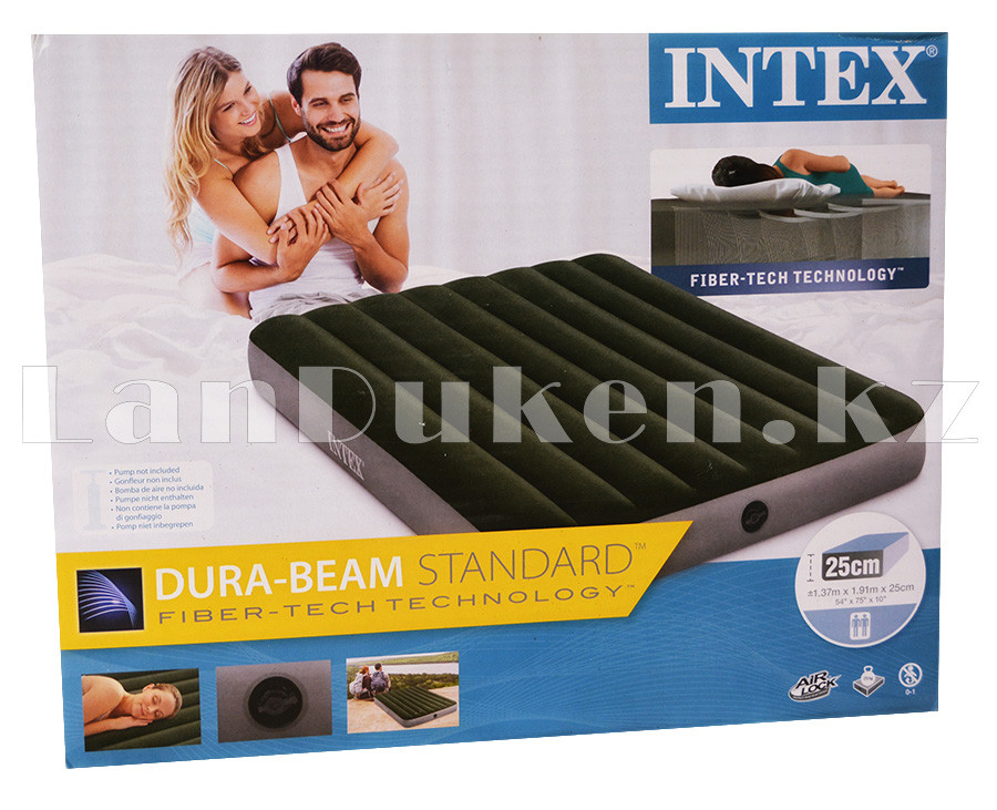 Надувной матрас кровать полуторный Intex с технологией Fiber-Tech 137*191*25 см 64108 - фото 5 - id-p70843855