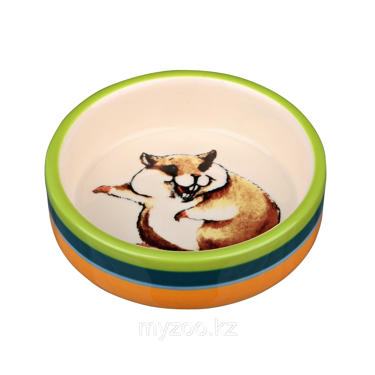 Миска керамическая для кормления хомячков. Разноцветная. Р-р 80 ml/ø 8 cm