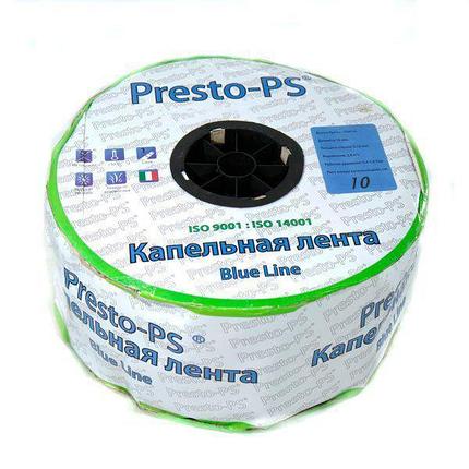 Капельная лента Presto-PS щелевая Blue Line отверстия через 10 см, расход воды 2,2 л/ч, длина 1000 м, фото 2