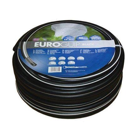 Шланг садовый Tecnotubi Euro Guip Black для полива диаметр 1/2 дюйма, длина 25 м (EGB 1/2 25), фото 2