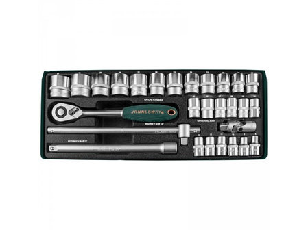 Набор торцевых головок 1/2"DR 8-34 мм, 28 предметов, S04H4728S, фото 2