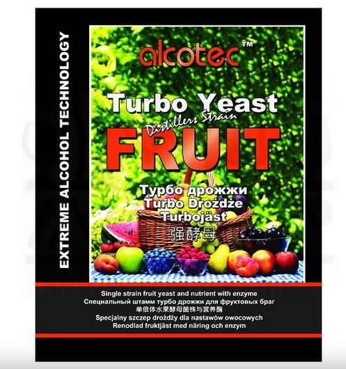 Спиртовые дрожжи Alcotec Fruit Turbo , 60г (до 11/22) - фото 1 - id-p70430113
