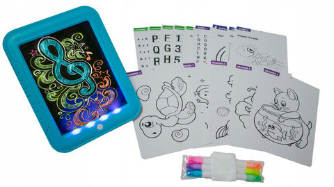 Планшет светодиодный MAGIC PAD с карточками для рисования - фото 8 - id-p70847740