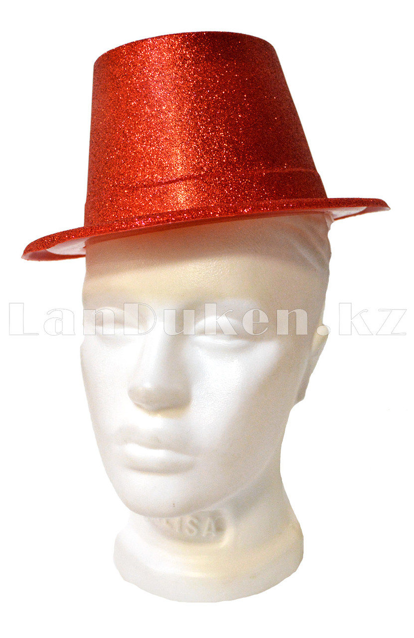 Шляпа карнавальная блестящая детская красная - фото 2 - id-p70854713