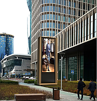 Двухсторонняя стелла шаг пикселя 6,67 мм. Размер: 2400 х 6 300 мм. ТРЦ Talan Gallery. г. Нур-Султан 2