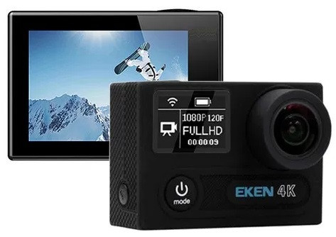 Наличие двух дисплеев делает эксплуатацию экшн-камеры "EKEN H8 Ultra HD 4K" еще более удобной