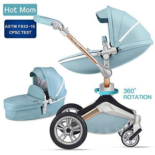 НОВИНКА! Коляска 2в1 F023 Blue 360 (Hot Mom, Китай)