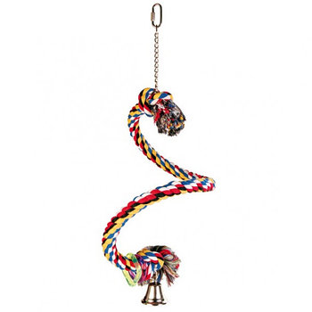 Игрушка для птиц. Плетеная веревка из чистого хлопка.  50 cm/ø 21 mm