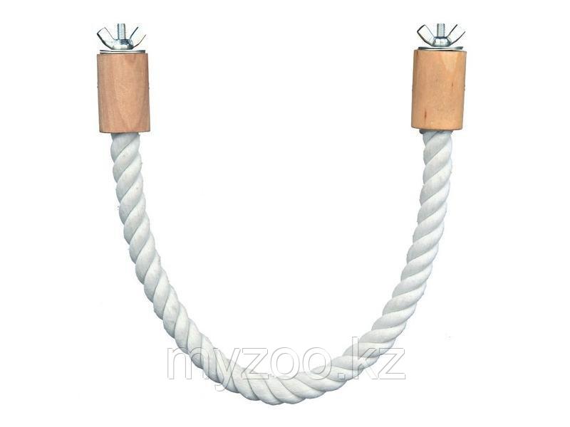 Игрушка для птиц. Плетеная веревка из чистого хлопка. 66 cm/ø 14 mm