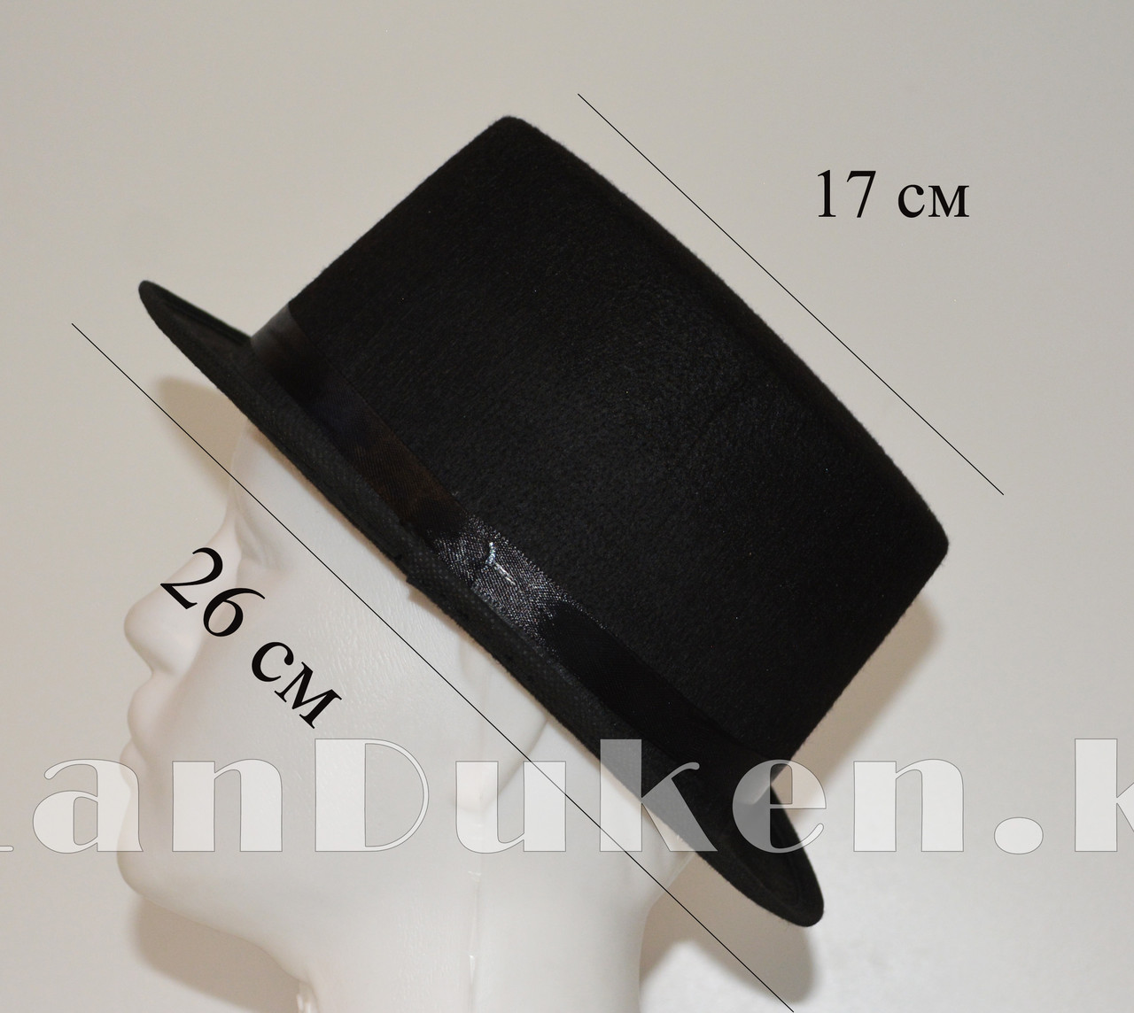 Фетровая шляпа цилиндр на вечеринку (высота - 10 см) - фото 2 - id-p70953683