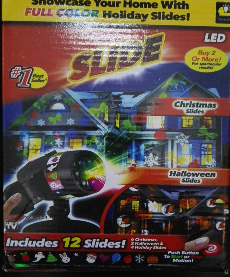 Лазер- проектор SLIDE SHOW цветной с 12 кассетами для сада и дома - фото 2 - id-p70955185