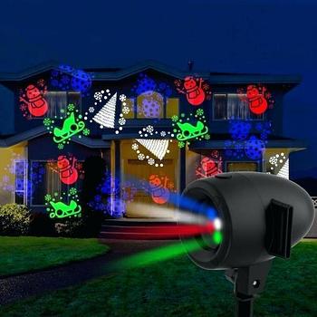 Лазер- проектор SLIDE SHOW цветной с 12 кассетами для сада и дома
