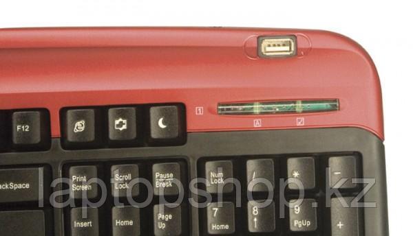 Клавиатура проводная Oklick 300M red (PS/2+SB)+USB порт - фото 3 - id-p70958154