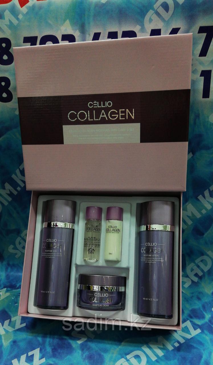 Cellio Collagen Moisture Skin Care 3 set - Набор для ухода за кожей
