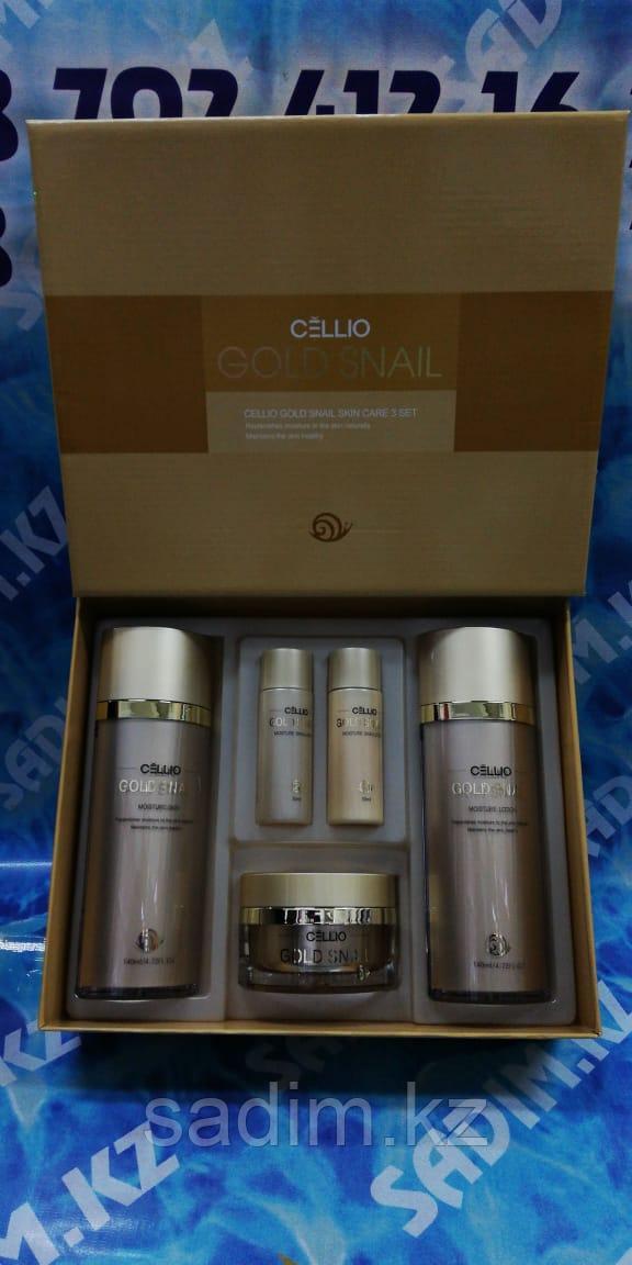Cellio Gold Snail moisture Skin Care 3Set - Набор для ухода за кожей - фото 1 - id-p70855007