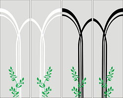 Предлагаем Вам на рассмотрение варианты рисунков художественного пескоструя на стекле или зеркале в качестве наполнения для 4-х дверей купе.