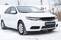 Зимняя заглушка решетки переднего бампера KIA Cerato Forte 2008-2013, фото 2
